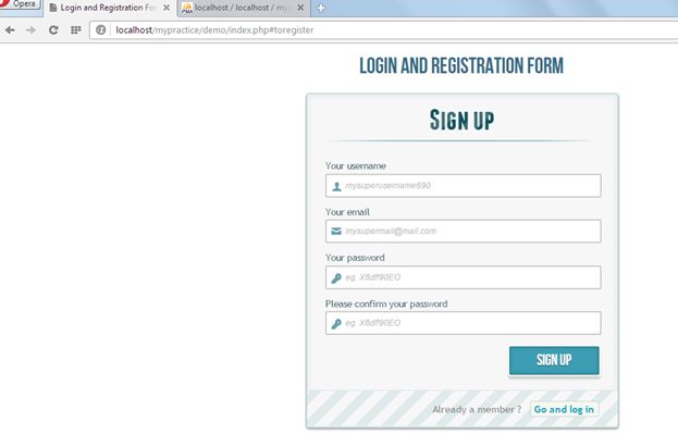 Registration Screen